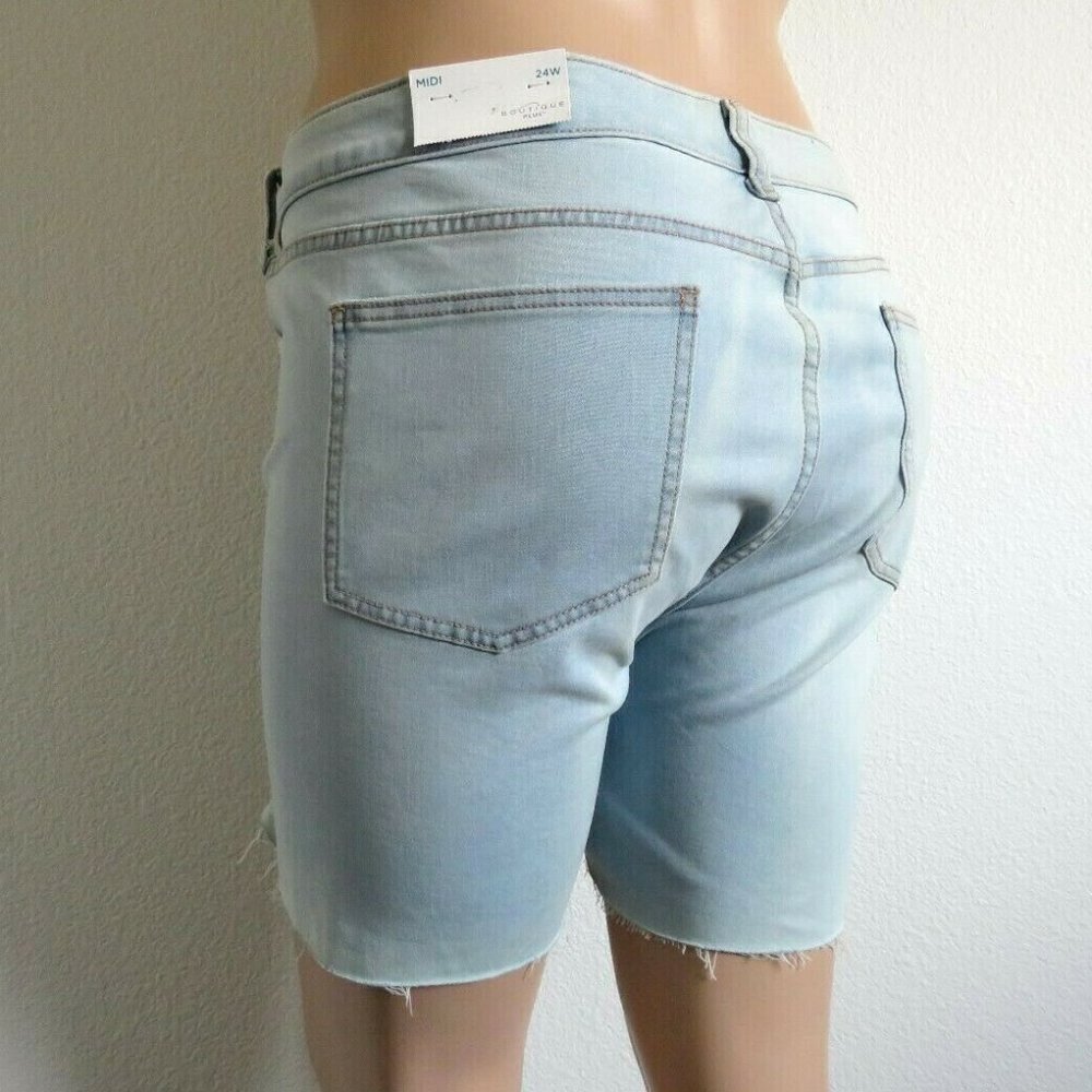 MIDI Shorts Boutique+ Jeans Plus Size 24W NWT